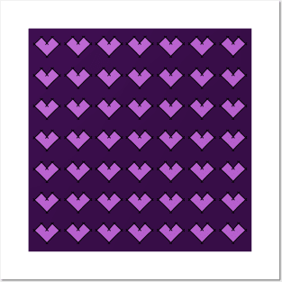 Purple Square Goth Hearts Posters and Art